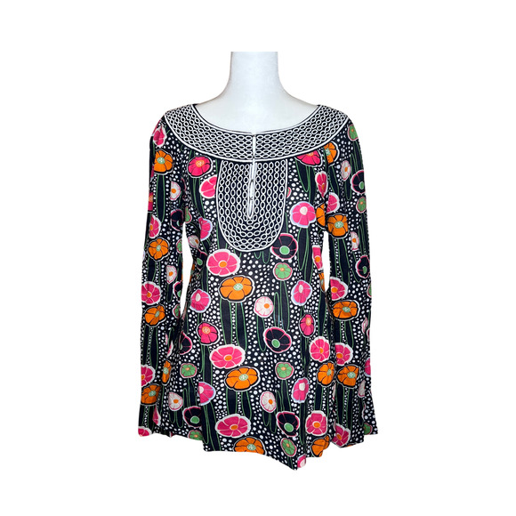 Tory Burch Tops - Tory Burch Multi-color Floral Tunic Top Artsy Groovy Boho Whimsical Maximalist